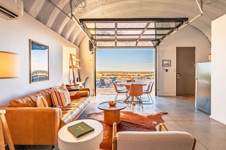 Living area. Desert Sky - Modern Oasis on 5 Acres + Marfa Lights Views