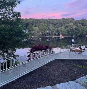 Terrace/patio - Lake house cozy to relax with a family. 6 bedroom very spacious house. (Trumbull)