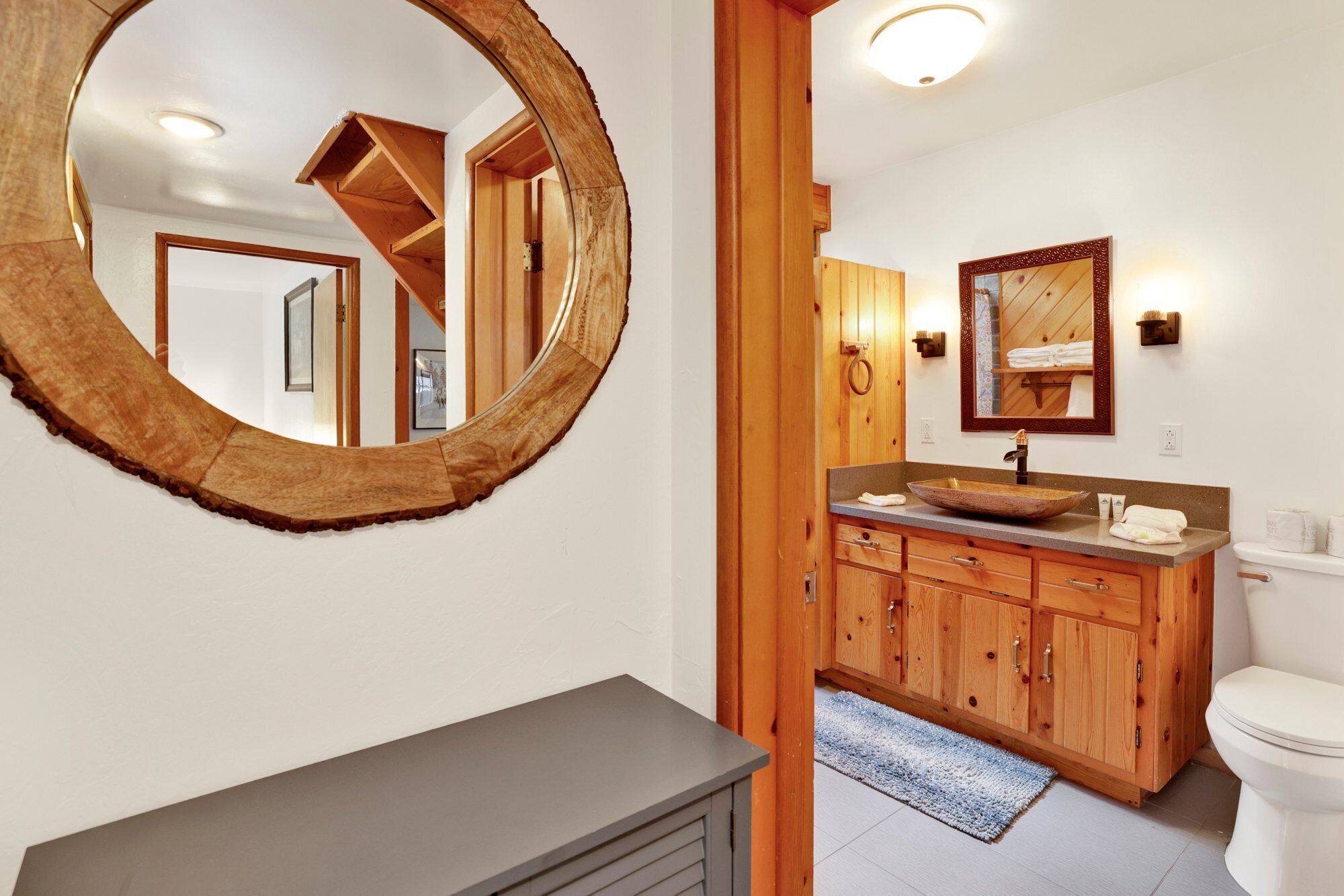 Cabin, Multiple Beds, Hot Tub, Mountain View (2493) | Bathroom | Designer toiletries, towels, toilet paper