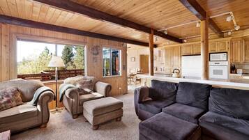Cabin, Multiple Beds, Patio, Mountain View (2494) | Living area | Fireplace