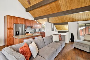 Condo, Multiple Beds, Patio, Mountain View (2256) | Living area | Fireplace - Q's Ski House #2256 (Big Bear Lake)