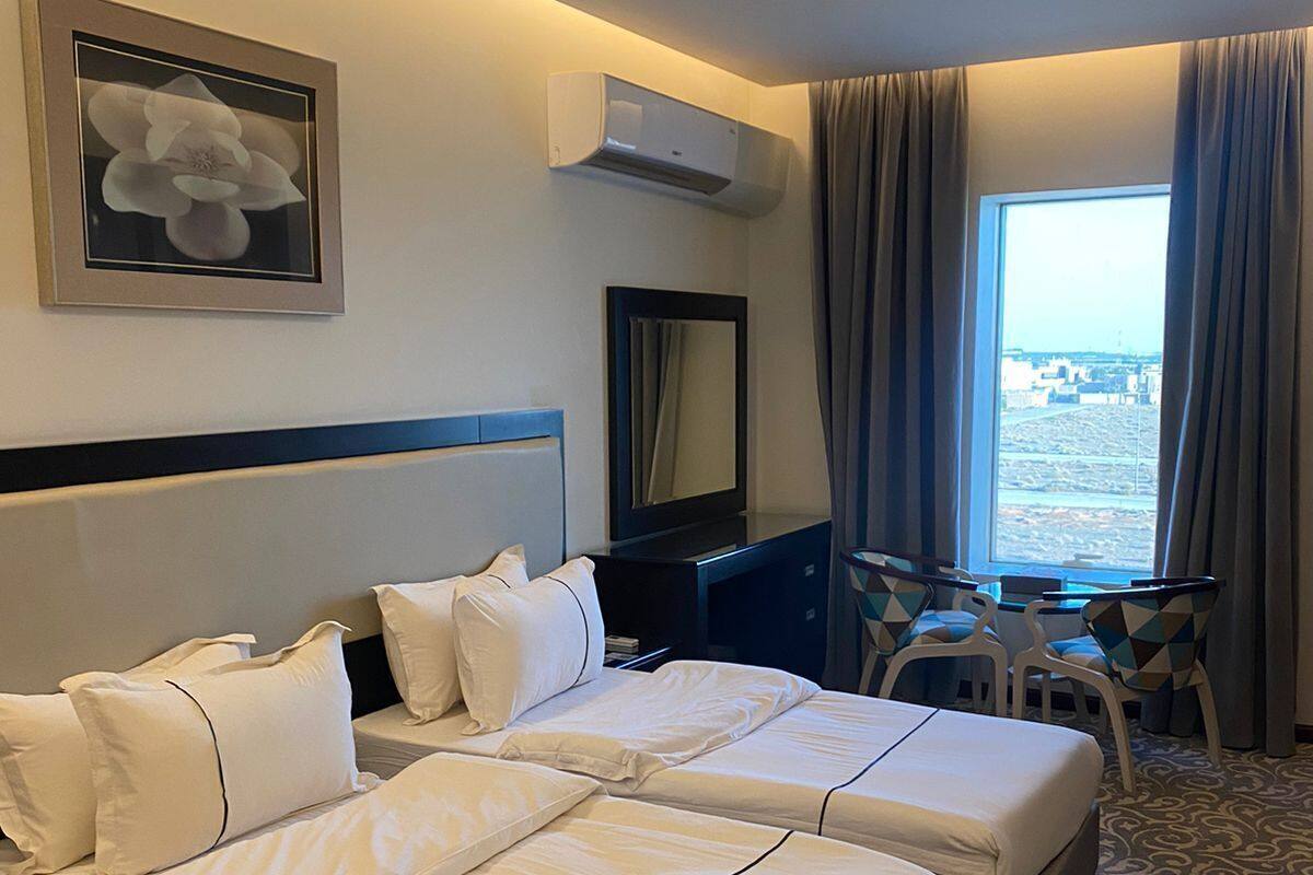 Deluxe Twin kamer, uitzicht op de stad | Een laptopwerkplek, geluiddichte muren, gratis wifi