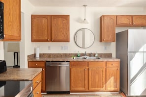 Microwave, oven, stovetop, dishwasher