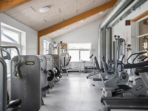 Stay fit with our fully equipped gym featuring treadmills, ellipticals, and weight machines.