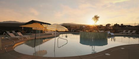 A heated pool