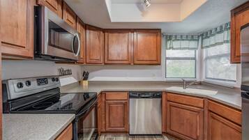 Microwave, oven, stovetop, dishwasher