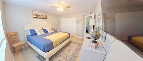 2 bedrooms, iron/ironing board, travel crib, WiFi