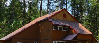 Wilderness Setting with lodge/cabin Feel. 
