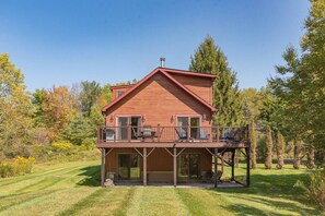 Exterior - Modern Log Cabin Getaway | Summer Adventures & Game Room Fun (Margaretville)