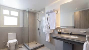 Superior Twin Room | Bathroom | Shower, free toiletries, bathrobes, towels