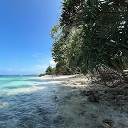 Private beach, white sand