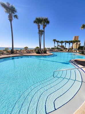 A heated pool