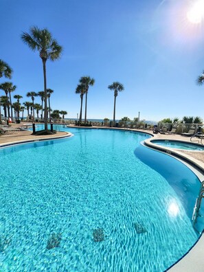 A heated pool