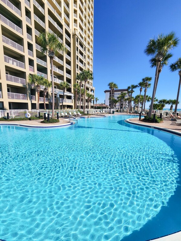 A heated pool