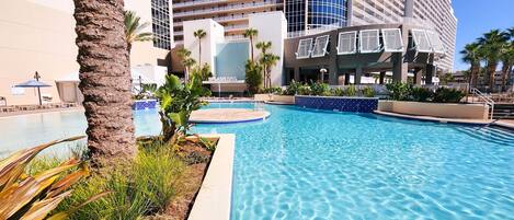 Indoor pool, a heated pool
