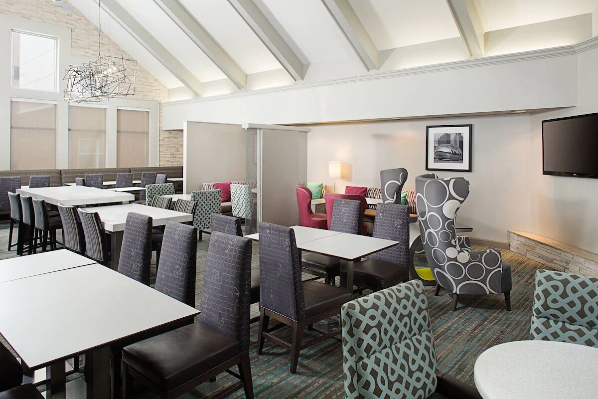 Gather for breakfast in a spacious, airy dining area.