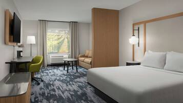 Svit - 1 kingsize-säng med bäddsoffa | Allergitestade sängkläder, skrivbord, gratis barnsängar och gratis wi-fi