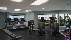 A gym with treadmills, weight machines, and exercise balls. - arriott Harbour Point 2025 PGA Tour RBC Heritage Week - 2 Bd, 2 Bath Villa (Hilton Head)
