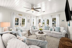 TV - By the sea, beyond ordinary at Cottage By The Sea/Private Beach Access/Pet Friendly/Community Pool (Seagrove Beach)