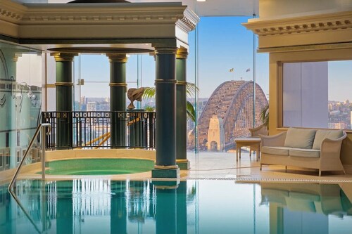 Fancy home with water view in the rocks