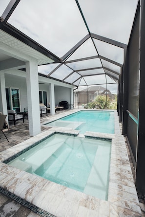 Outdoor pool, a heated pool