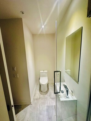 Hårtørrer, håndklæder, Sæbe, Toiletpapir