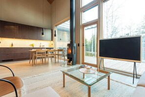 TV, fireplace, stereo