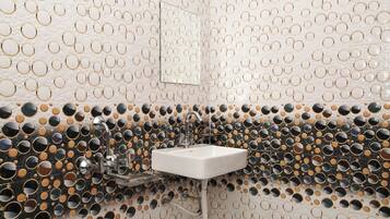 Deluxe Double Room, City View | Bathroom | Shower, free toiletries, towels, soap