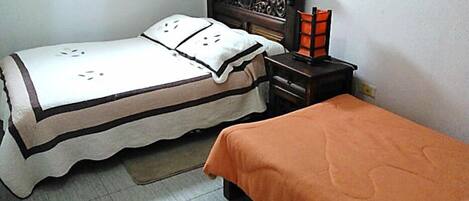 2 bedrooms, desk, iron/ironing board, travel crib