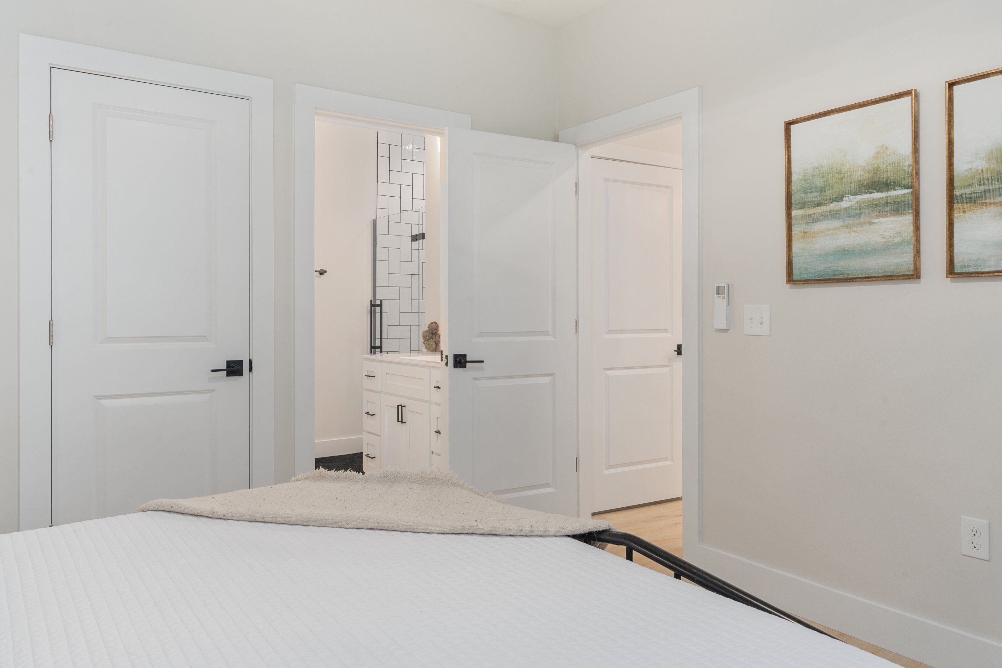 1 bedroom, desk, iron/ironing board, travel crib