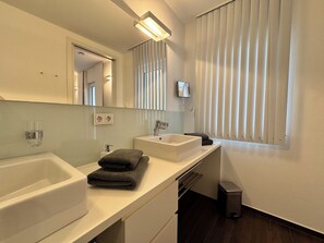 Shower, hair dryer
