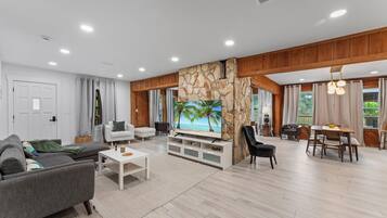 TV connectée, cheminée