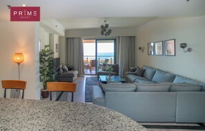 Apartment, 2 Bedrooms, Sea View | Living area | Flat-screen TV - Prime Select San Stefano Alexandria (Alexandria)