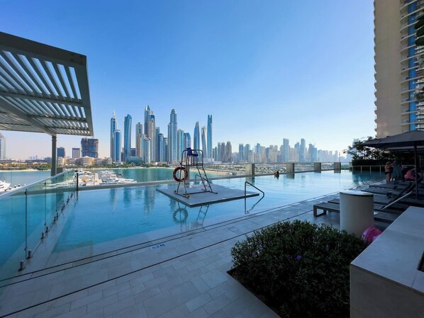 Pool - Coastal Chic 1 Bedroom Apartment w private beach (Dubai)