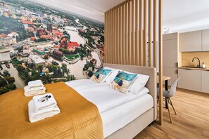 Classic Studio | Individually decorated, individually furnished, iron/ironing board - Symphony Atal City Square (Wroclaw)
