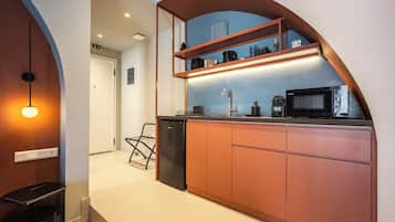 Apartemen Klasik, 1 kamar tidur | Dapur kecil pribadi | Lemari es kecil dan microwave