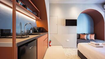 Classic-Apartment, 1 Schlafzimmer | Eigene Küche | Mini-Kühlschrank, Mikrowelle