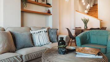 Luxury Villa, 3 Bedrooms, Private Pool, Sea View | Living area