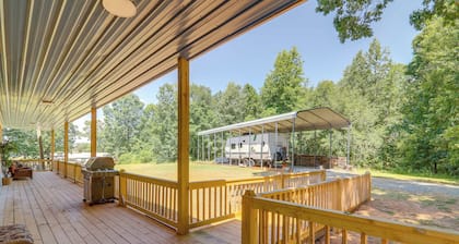 Lake-view Home in Statham w/ On-site Fishing