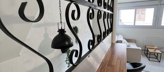 Beautiful T3 bis duplex near town center