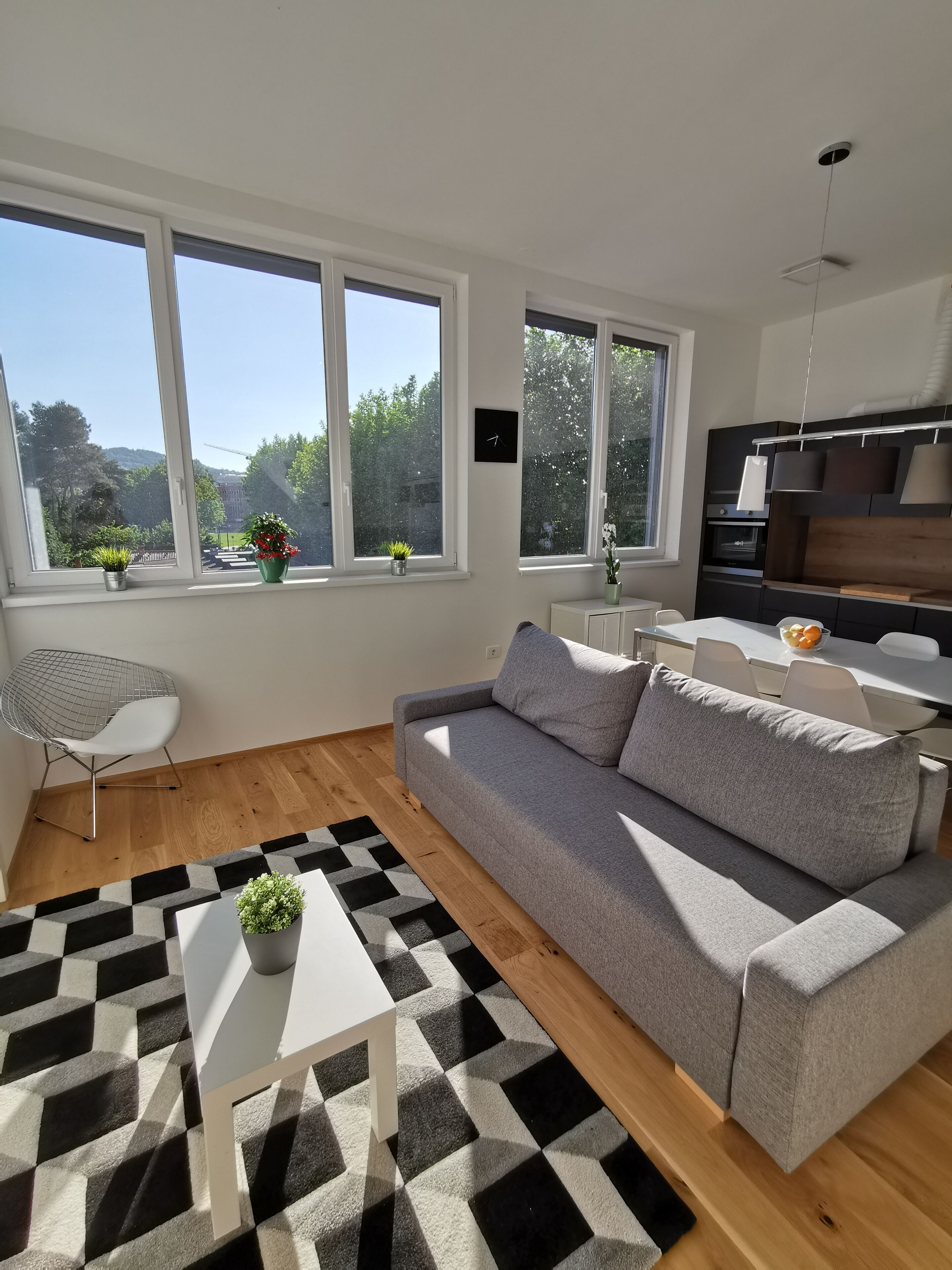 Comfort Apartment, 2 Bedrooms, City View | Living area | Flat-screen TV