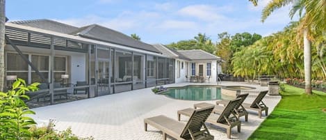 Outdoor pool, a heated pool