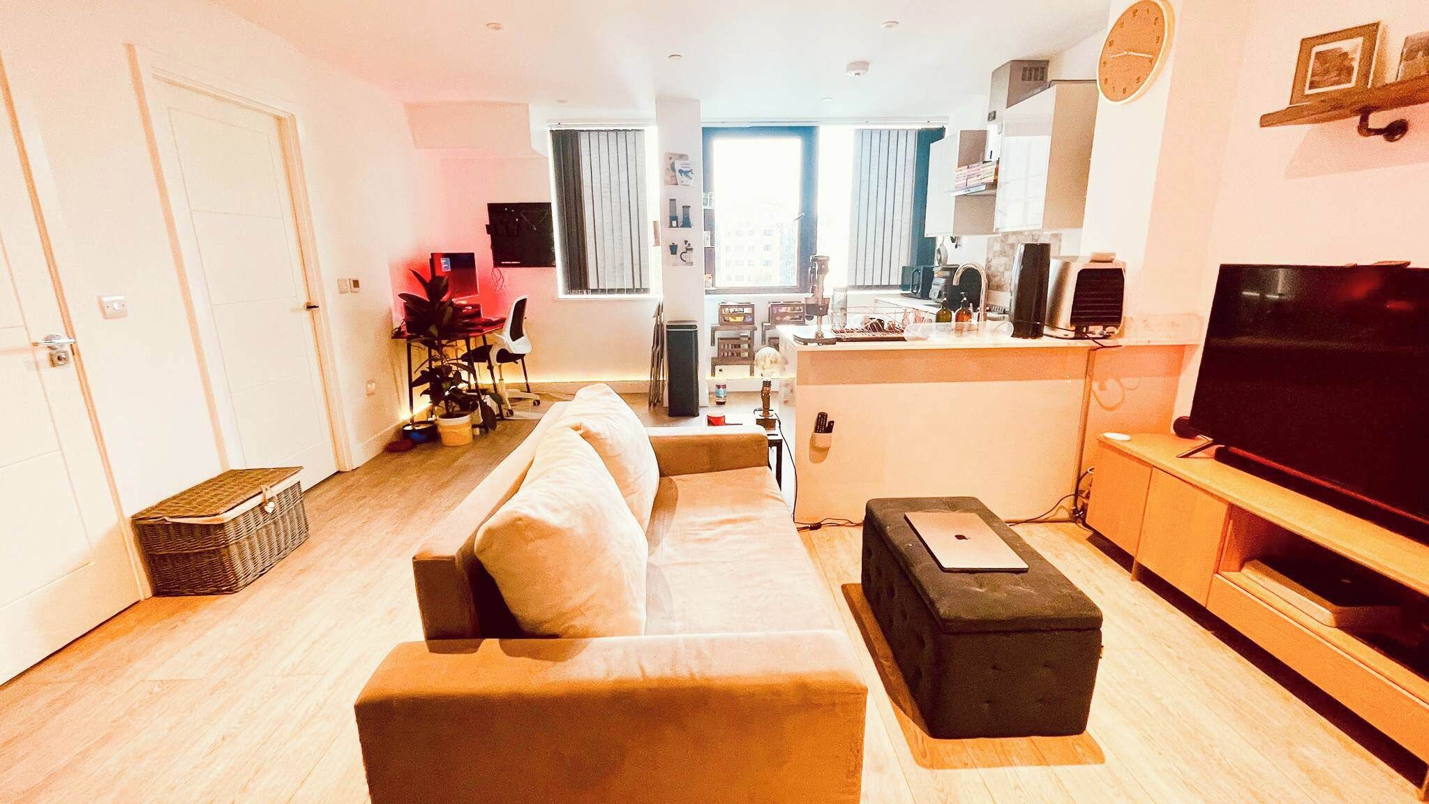 TV, video games, stereo, offices