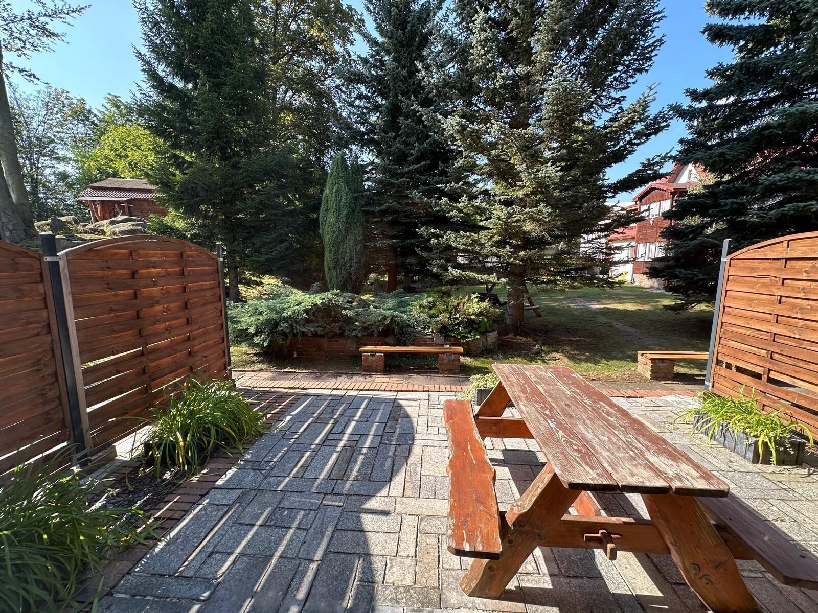 Economy Quadruple Room, Garden View | Terrace/patio