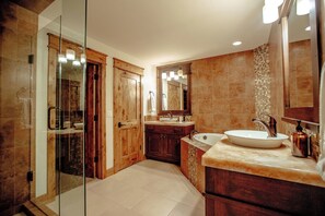 Shower, jetted tub