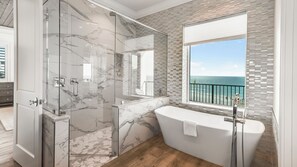 Shower, hair dryer, towels - Azzurro Dream|Private Deeded Beach|Gulf Front|Private Pool (Seagrove Beach)
