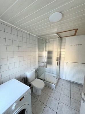 Shower, hair dryer, towels, soap - L'escapade du cheval blanc, 3 borders, secure parking  (Kembs)