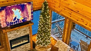 Smart-TV, Kamin, Videospiele, Arbeitsbereiche