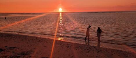 En la playa