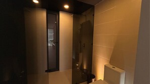 Séchoir à cheveux, serviettes fournies, savon, papier de toilette